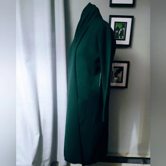 MaxSport Double Knit Shawl Collar Teal Cardigan, Sz L NWT - Picture 8 of 12
